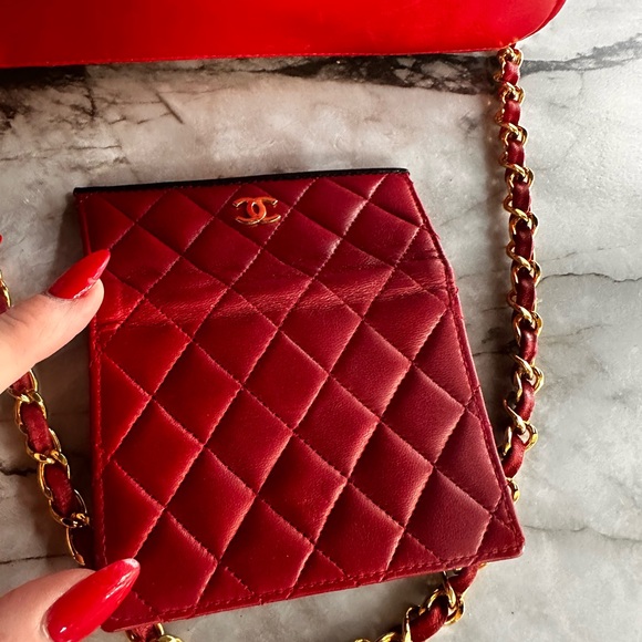 Rare CHANEL CC trapézoid flap bag with wallets - Picture 13 of 14